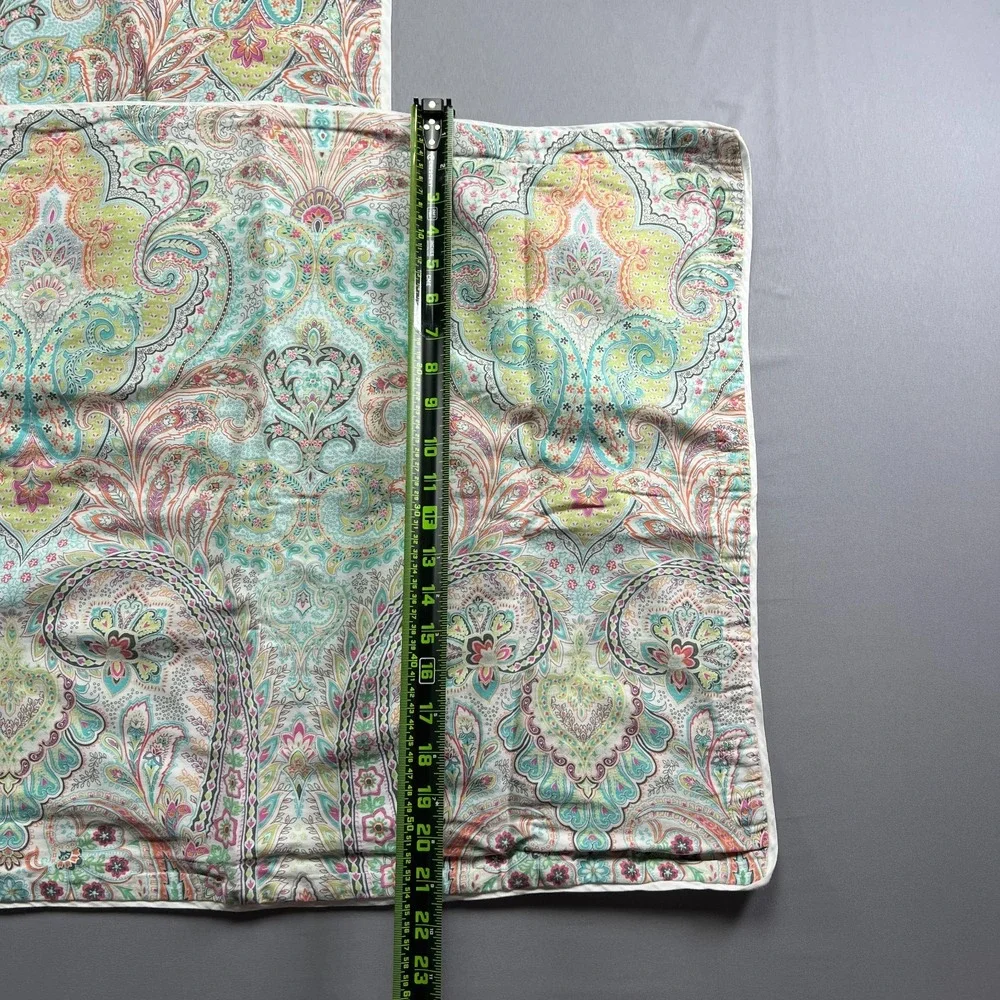 Set Of 2 Cynthia Rowley Standard Pillowsham Multicolor Cotton Paisley (21